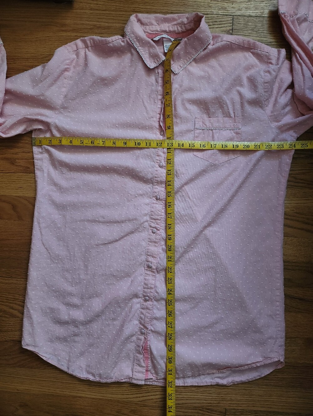 VS Cotton Long-Sleeve Button-Up Sleep Shirt Size XL - Picture 9 of 10